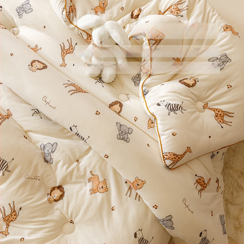 Cuvertură din fibre de soia pentru toate anotimpurile – material tricotat din bumbac, umplutură din fibre de soia, 3,5–4 kg, cusută și imprimată, pentru copii