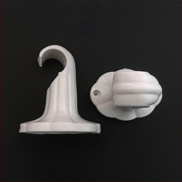 Universālais aizkaru stieņa stiprinājums — PP plastmasa, sienas stiprinājums, piemērots aizkariem, moderns minimālisma stils