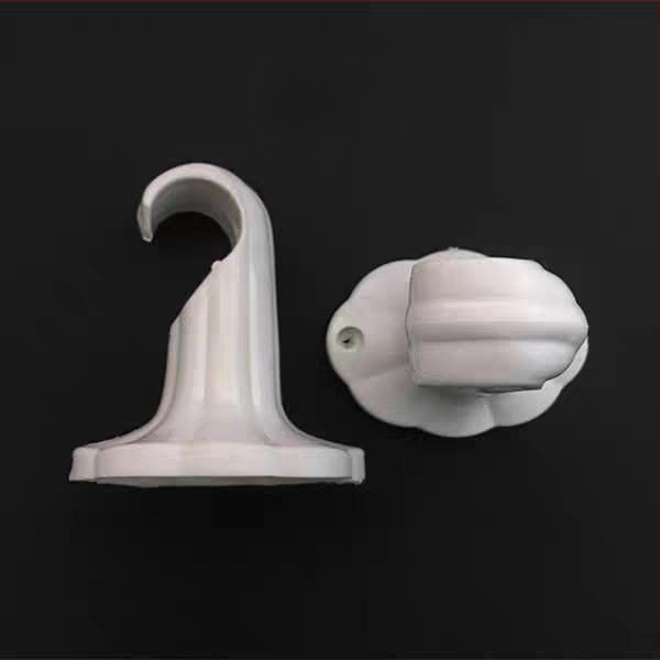 Universālais aizkaru stieņa stiprinājums — PP plastmasa, sienas stiprinājums, piemērots aizkariem, moderns minimālisma stils