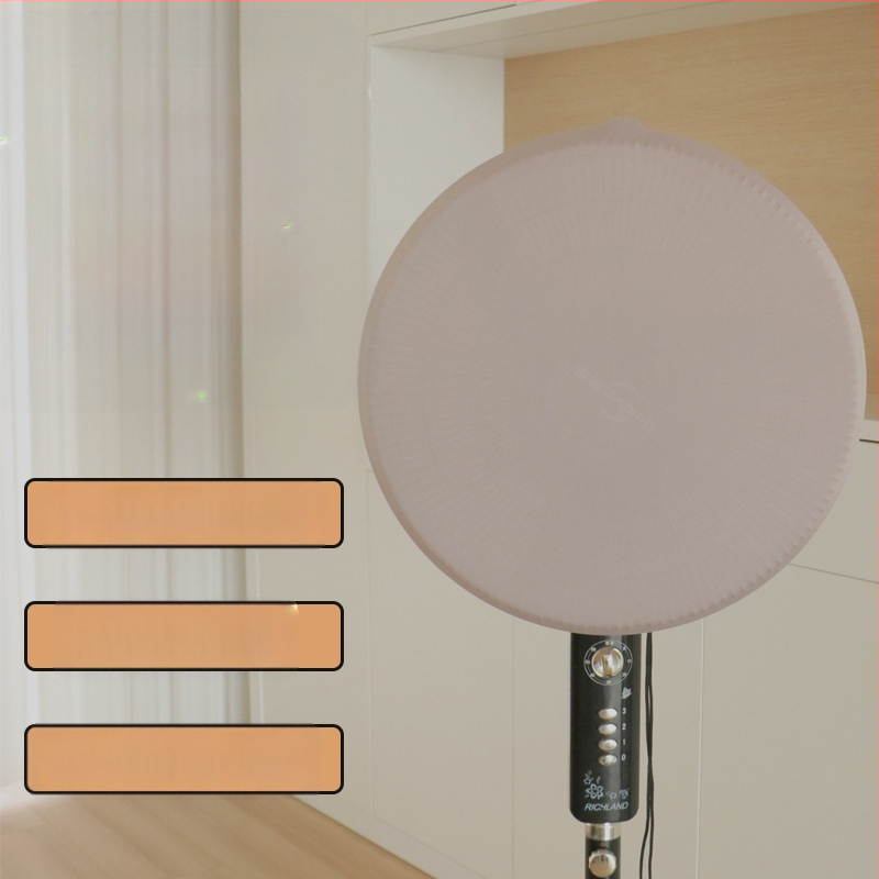 Kaixiu elastinis ventiliatoriaus gaubtas — dulkių apsauga stovintiems ir sieniniams ventiliatoriams, medžiaga milk silk, 2024 leidimas, pakuotėje 100 vnt