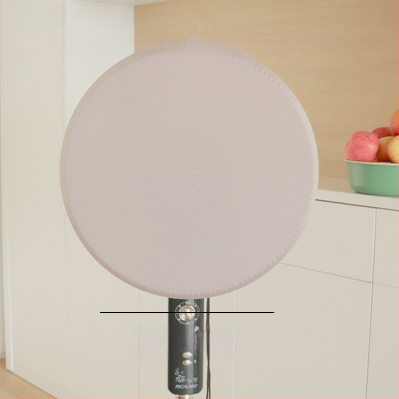 Kaixiu elastinis ventiliatoriaus gaubtas — dulkių apsauga stovintiems ir sieniniams ventiliatoriams, medžiaga milk silk, 2024 leidimas, pakuotėje 100 vnt