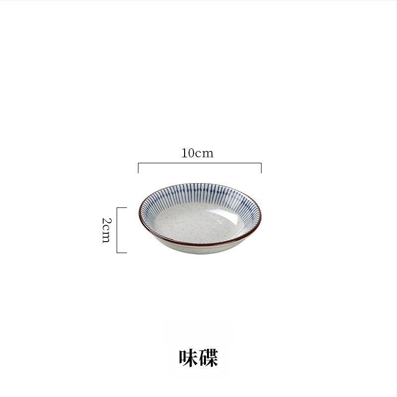 Keraminių dubenėlių komplektas su dryžiais, apvalios formos, šiuolaikinio minimalistinio stiliaus, tinkama mikrobangų krosnelei