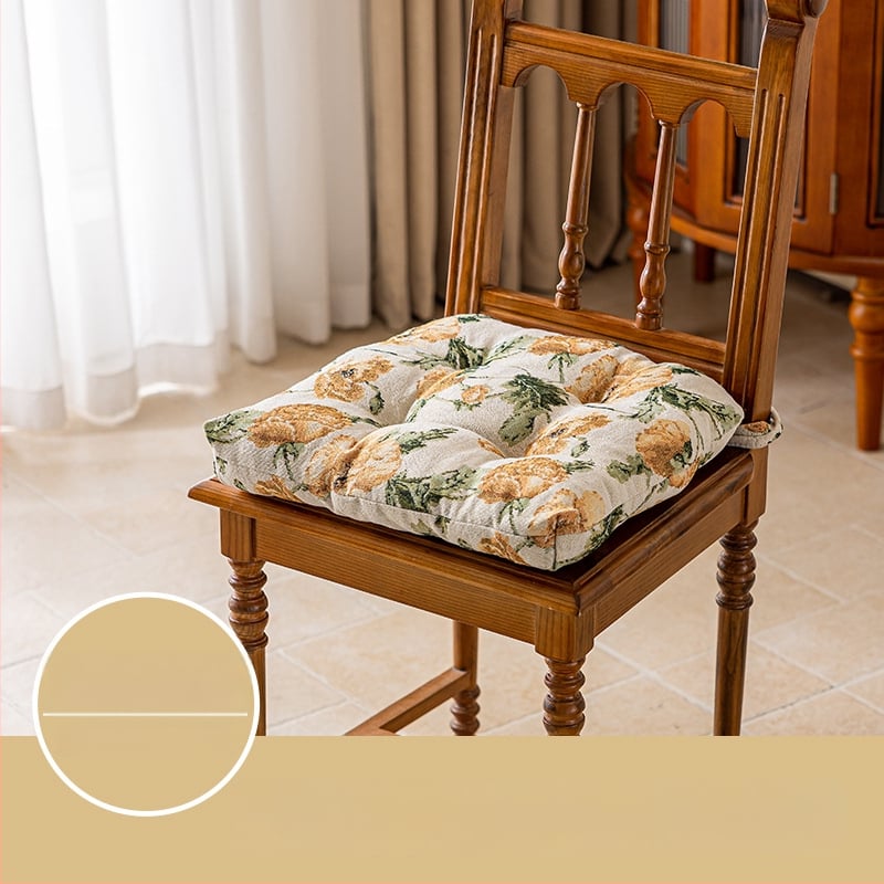 Perna pentru scaunul de dining, din poliester, umplutură PP bumbac, model floral, stil pastoral