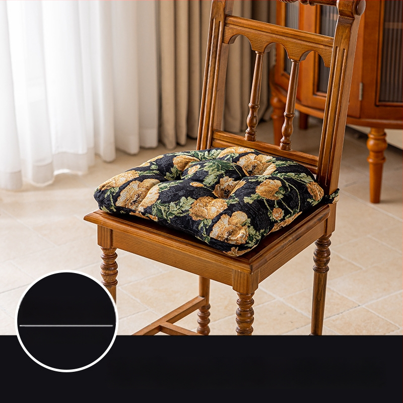 Perna pentru scaunul de dining, din poliester, umplutură PP bumbac, model floral, stil pastoral