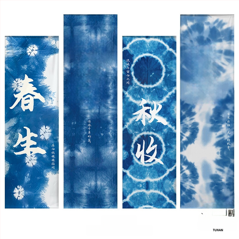 Tapetų kilimėlis ikimokyklinei įstaigai etniniu tie-dye stiliumi, pagrindinis audinys: 100% medvilnė