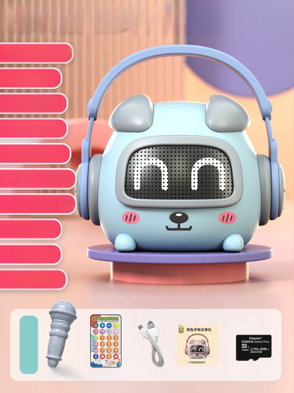 Vaikų išmanusis ankstyvosios edukacijos įrenginys pasakojimams — Bluetooth, nuotolinio valdymo pultas, įkraunama, muzika; plastikinis korpusas; amžius 0–3 metai