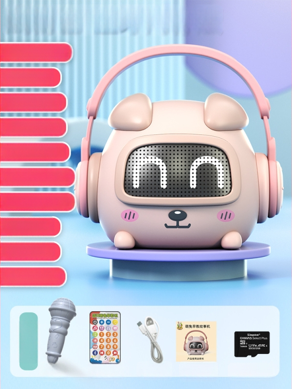 Vaikų išmanusis ankstyvosios edukacijos įrenginys pasakojimams — Bluetooth, nuotolinio valdymo pultas, įkraunama, muzika; plastikinis korpusas; amžius 0–3 metai