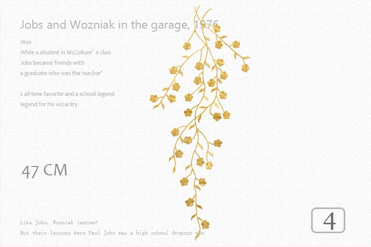 Siuvinėta plomų žiedų motyvo applikacija namų dekorui ir drabužiams — Siuvimo siūlai; Naudojimas: dekoravimas, drabužiai