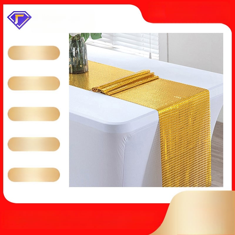 Runner de masă cu paiete, stil lux ușor, poliester, model solid, potrivit pentru sufragerie, dormitor, exterior, restaurant, spații comerciale
