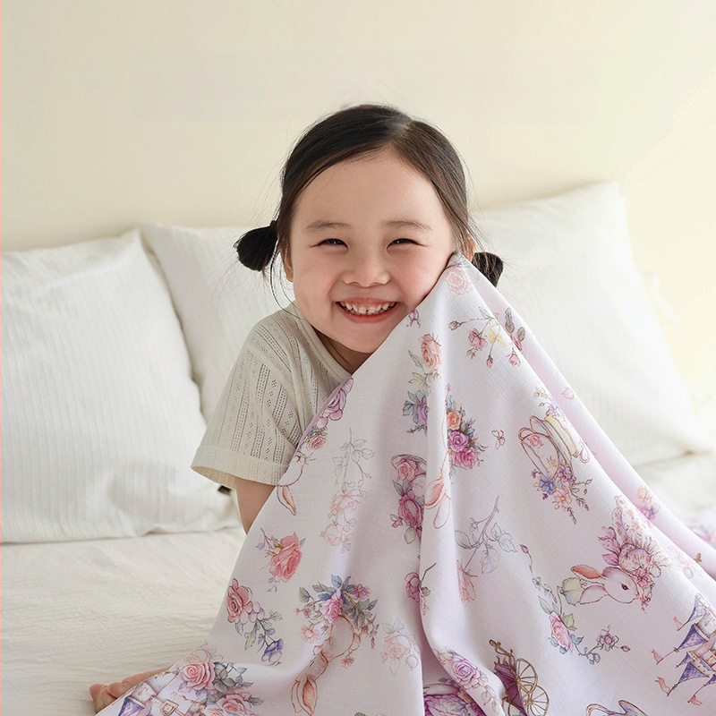 Kūdikio pledas iš bambukų pluošto, keturių sluoksnių, kvėpuojantis ir prakaitą sugeriantis, skirta naujagimiams vasarą