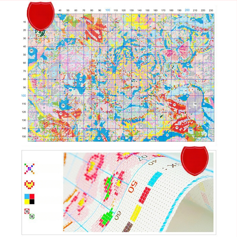 Meng linmei Tájkép Keresztszemes Készlet – 11CT Pamut Anyag