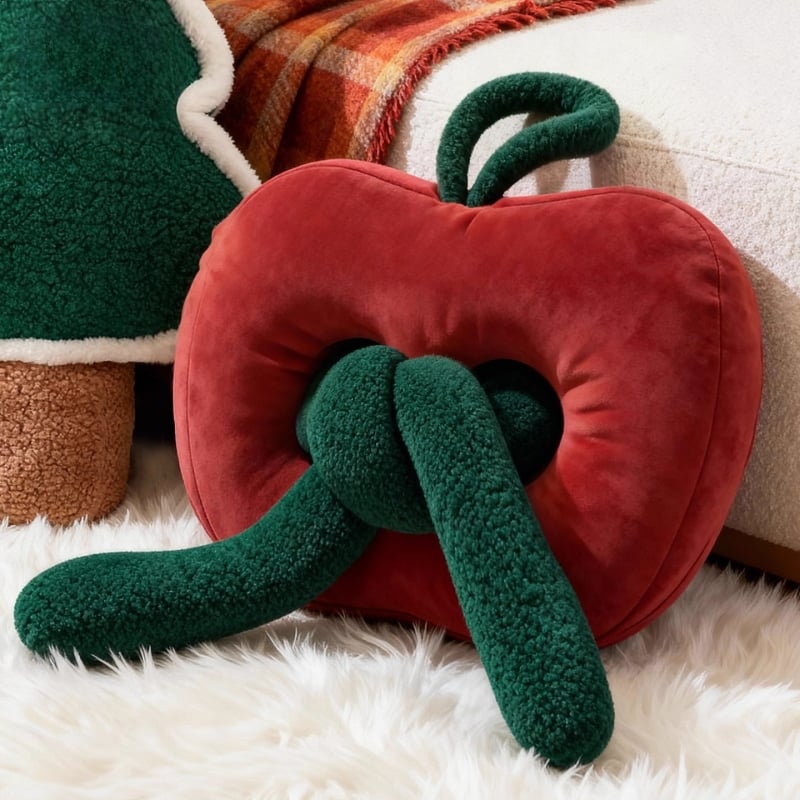 Perne decorative pentru canapea cu husă din pluș, nucleu interior și umplutură PP bumbac, model festiv, stil desen animat