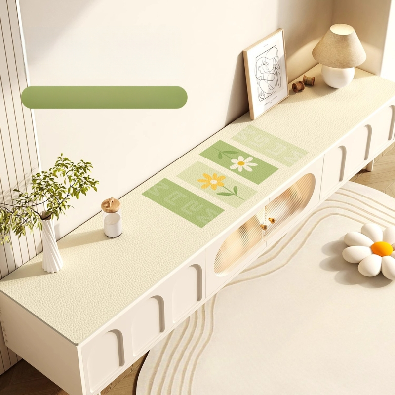 Δερμάτινο ορθογώνιο τραπεζομάντηλο, αδιάβροχο, αντιολισθητικό, ανθεκτικό στη σκόνη και στο λάδι, μοντέρνα μινιμαλιστική αισθητική, μοτίβα: ρίγες, γεωμετρικό, houndstooth, τετράγωνο