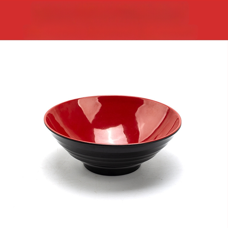 Melamininių dubenėlių rinkinys su šaukšteliu — nereguliarios formos, glazūruotas paviršius, vientisas raštas, logotipo spauda