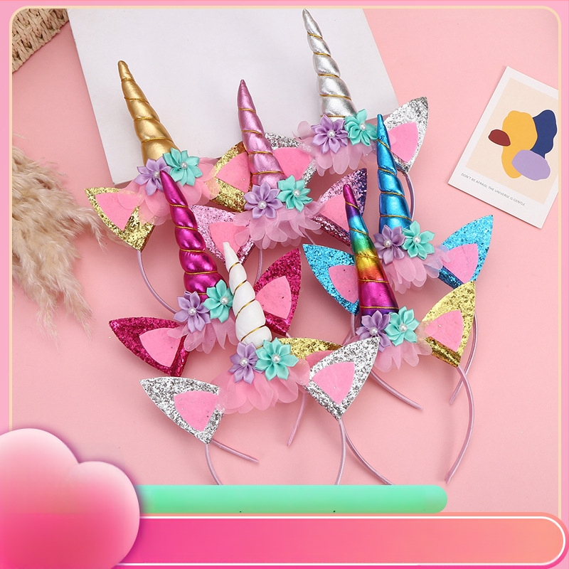 Vienradža galvas lente - roku darbs, audums, karikatūras stils, universāls