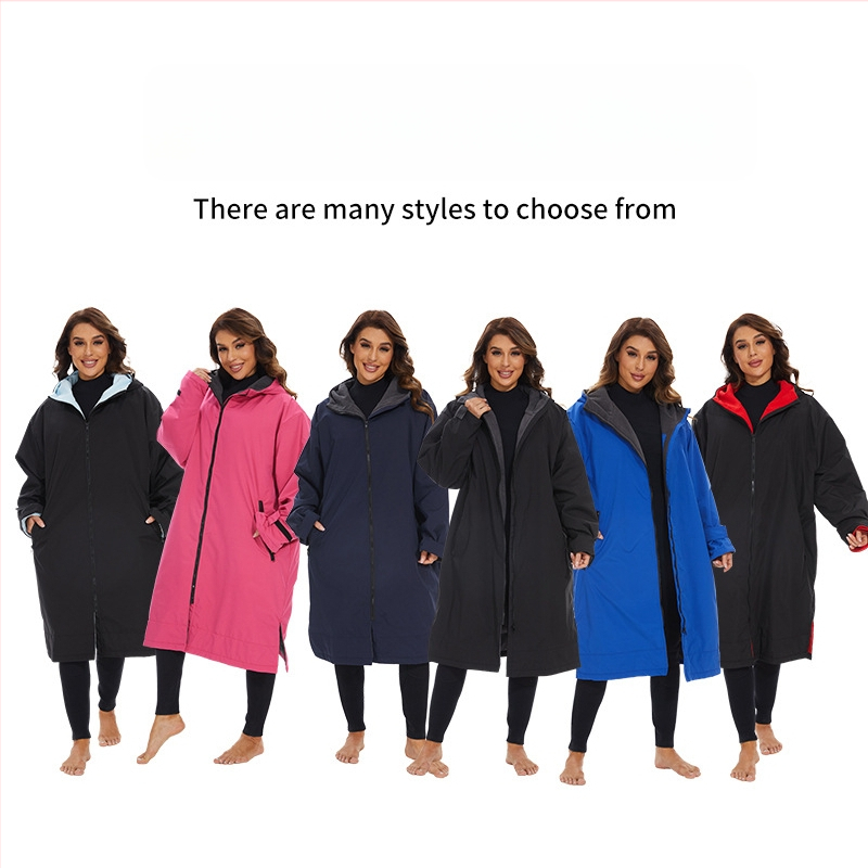 Talvine ujumis-žiin häälik rätik-mantel kapuuts tuulekindluseks välitingimustes – 85% polüamiid, 15% nailon, 150D, üle 500 g, superfin kiud