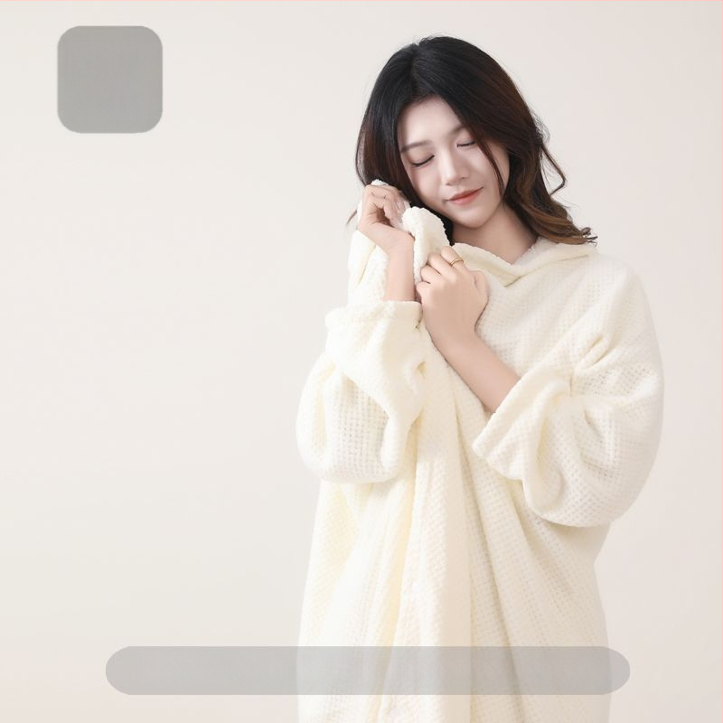 Halat de baie cu glugă, antibacterian, microfibră, absorbent, uscare rapidă, pentru femei.