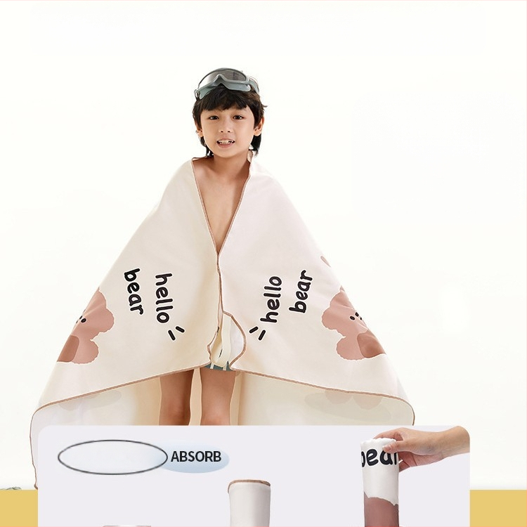 Laste kapuutsiga käterätik ujumiseks — vannitoa/plaažikäterätik lastele, nööpidega (300–400 g; materjal: muu; lõngad: muu; tootmisprotsess: muu; kategooria: vannitoa/plaažikäterätik)