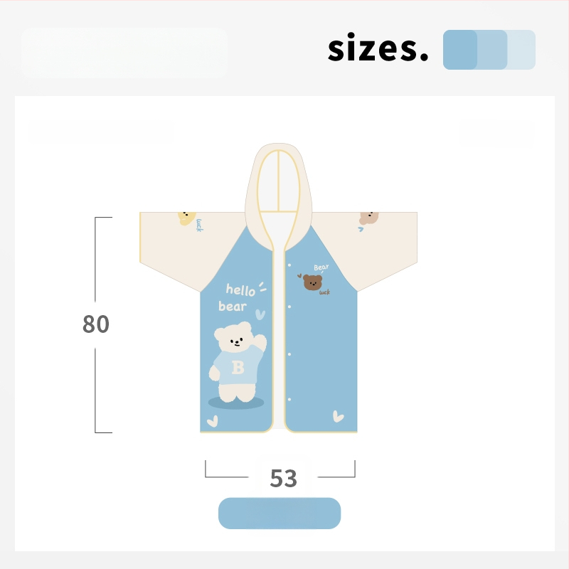 Laste kapuutsiga käterätik ujumiseks — vannitoa/plaažikäterätik lastele, nööpidega (300–400 g; materjal: muu; lõngad: muu; tootmisprotsess: muu; kategooria: vannitoa/plaažikäterätik)