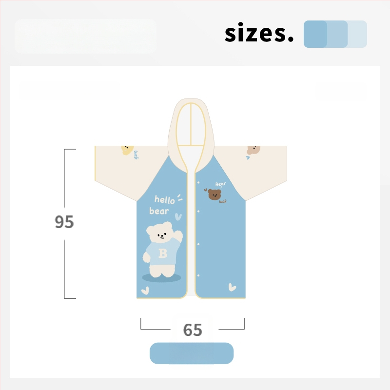 Laste kapuutsiga käterätik ujumiseks — vannitoa/plaažikäterätik lastele, nööpidega (300–400 g; materjal: muu; lõngad: muu; tootmisprotsess: muu; kategooria: vannitoa/plaažikäterätik)