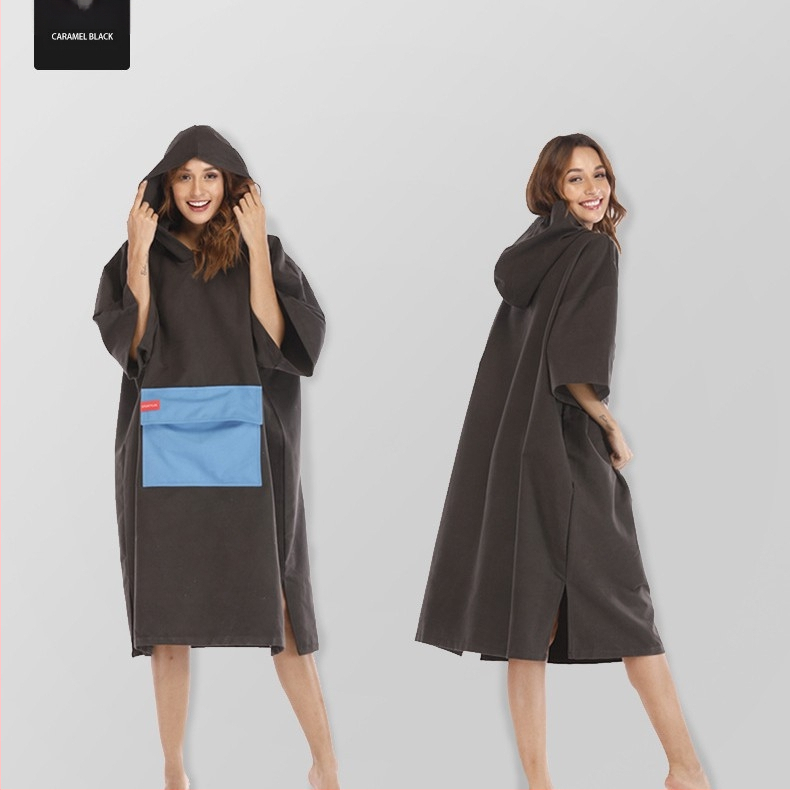 Ülikerge kokkukäiv randrätik sukelduv kate ja kiiresti kuivatav riietumisrõivas — Materjal: peenkiud • Kaal: 200–300 g • Bränd: ideal made