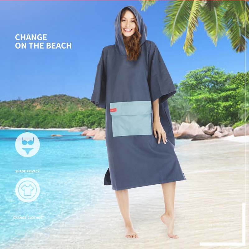 Ülikerge kokkukäiv randrätik sukelduv kate ja kiiresti kuivatav riietumisrõivas — Materjal: peenkiud • Kaal: 200–300 g • Bränd: ideal made