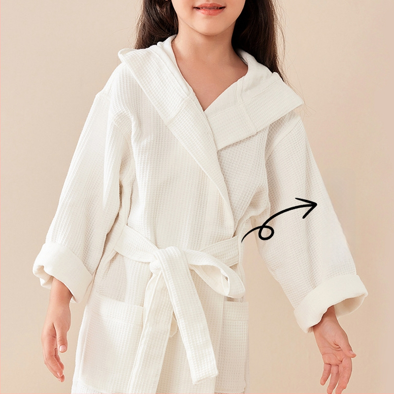 Halat de baie pentru copii, 100% bumbac, terry, absorbant și uscare rapidă, unisex