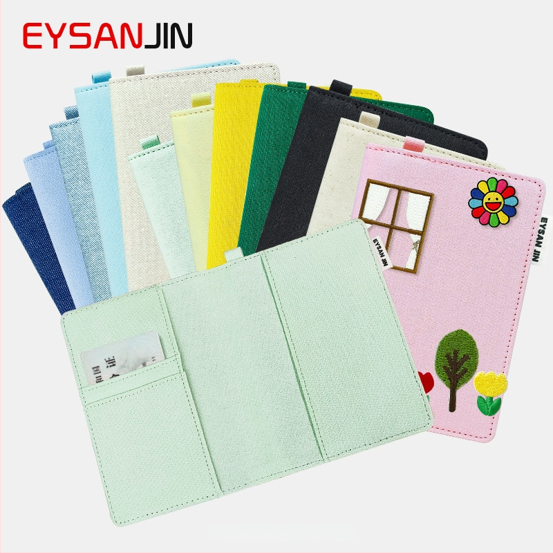 Passi ja kaartide organiseerija — Integreeritud kaarditugi, Kanvasist säilitamiskott reisidel, Unisex (Yi Jin bränd, linna lihtsus, 2025 kevad)