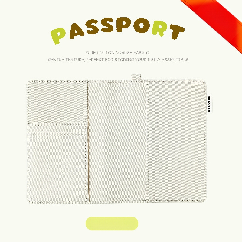 Passi ja kaartide organiseerija — Integreeritud kaarditugi, Kanvasist säilitamiskott reisidel, Unisex (Yi Jin bränd, linna lihtsus, 2025 kevad)