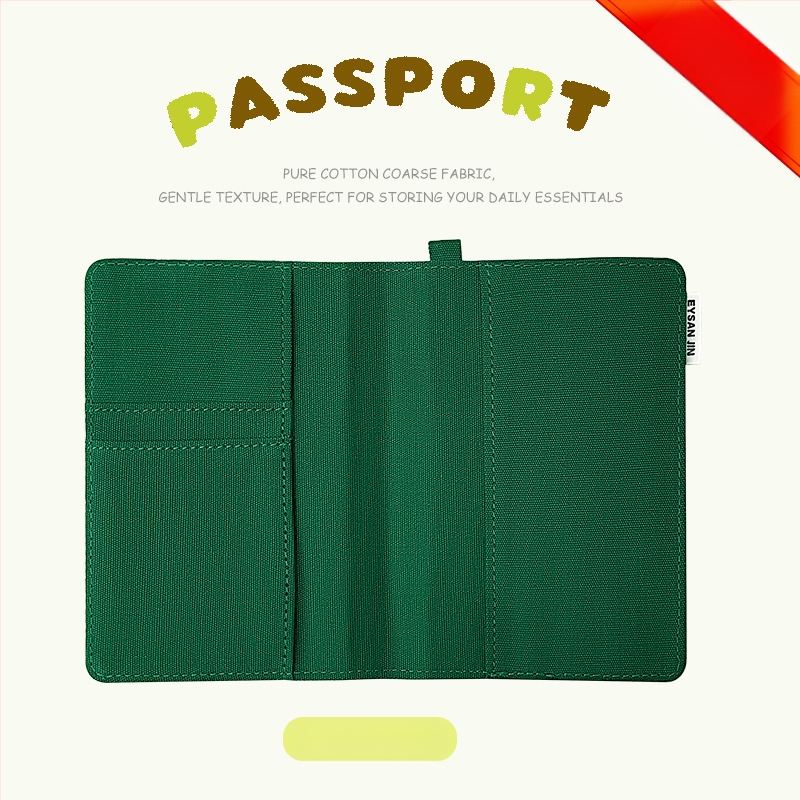 Passi ja kaartide organiseerija — Integreeritud kaarditugi, Kanvasist säilitamiskott reisidel, Unisex (Yi Jin bränd, linna lihtsus, 2025 kevad)