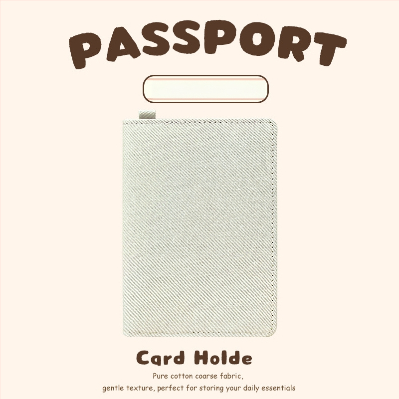 Passi ja kaartide organiseerija — Integreeritud kaarditugi, Kanvasist säilitamiskott reisidel, Unisex (Yi Jin bränd, linna lihtsus, 2025 kevad)