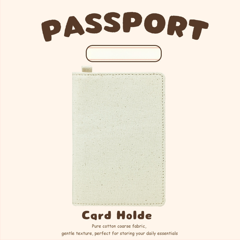 Passi ja kaartide organiseerija — Integreeritud kaarditugi, Kanvasist säilitamiskott reisidel, Unisex (Yi Jin bränd, linna lihtsus, 2025 kevad)
