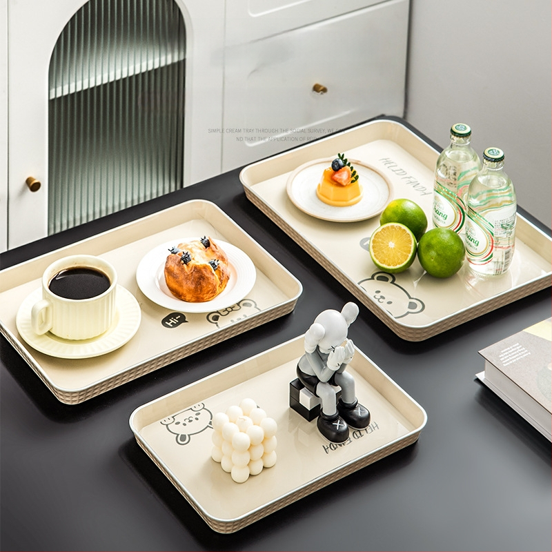 PET ruudukujuline teealus, Little Bear seeria, karu pere muster, laserpind, logotüübi trükkimine võimalik, kohandatav