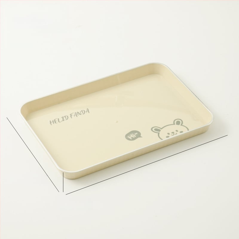 PET ruudukujuline teealus, Little Bear seeria, karu pere muster, laserpind, logotüübi trükkimine võimalik, kohandatav