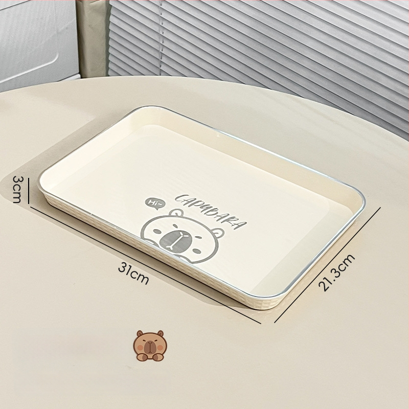 PET ruudukujuline teealus, Little Bear seeria, karu pere muster, laserpind, logotüübi trükkimine võimalik, kohandatav