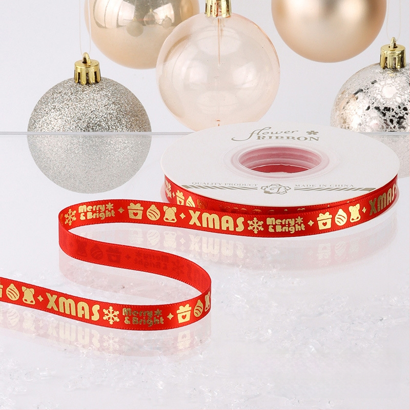 Chu yan Kalėdų kaspinas — DIY dekoratyvinė juostelė dovanoms įvynioti, švenčių dekoravimui
