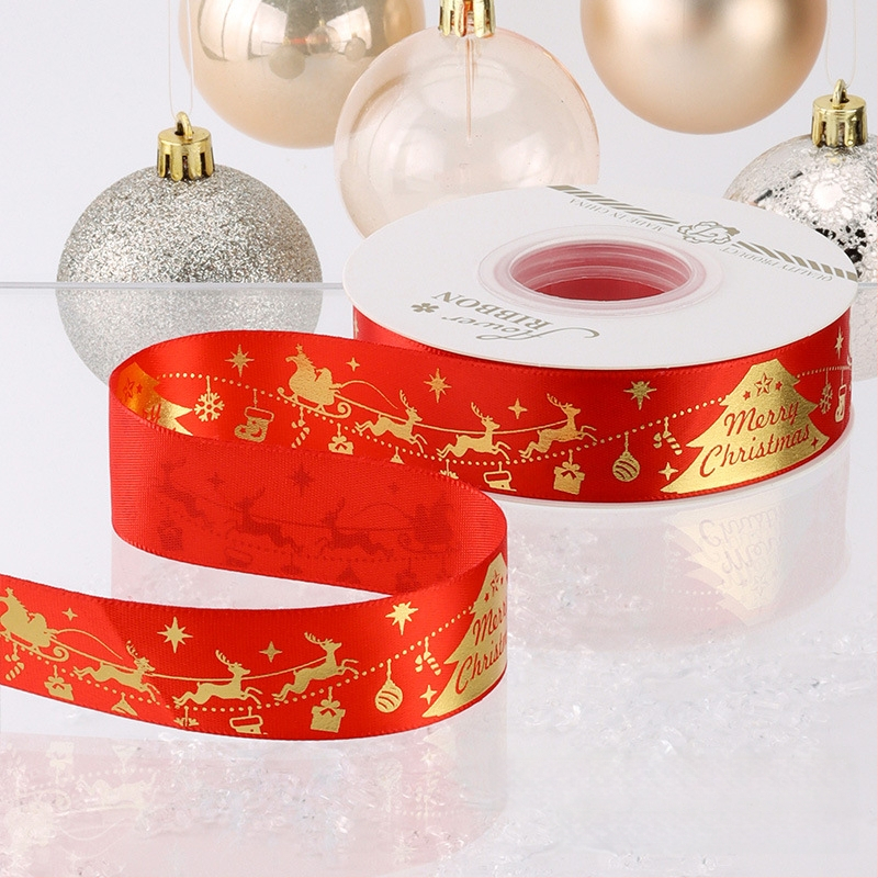 Chu yan Kalėdų kaspinas — DIY dekoratyvinė juostelė dovanoms įvynioti, švenčių dekoravimui