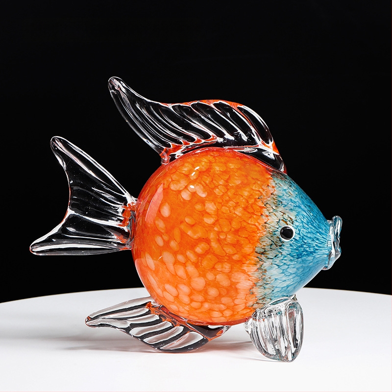 Kiss Fish stikla dekors – mūsdienīgs Jaunās Ķīnas stil, stikla materiāls, mārketinga dāvana, Ziemassvētku dāvana, zīmols Yajun