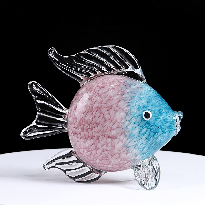 Kiss Fish stikla dekors – mūsdienīgs Jaunās Ķīnas stil, stikla materiāls, mārketinga dāvana, Ziemassvētku dāvana, zīmols Yajun