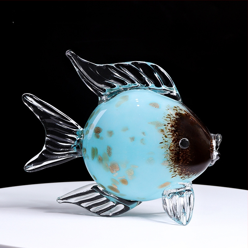 Kiss Fish stikla dekors – mūsdienīgs Jaunās Ķīnas stil, stikla materiāls, mārketinga dāvana, Ziemassvētku dāvana, zīmols Yajun