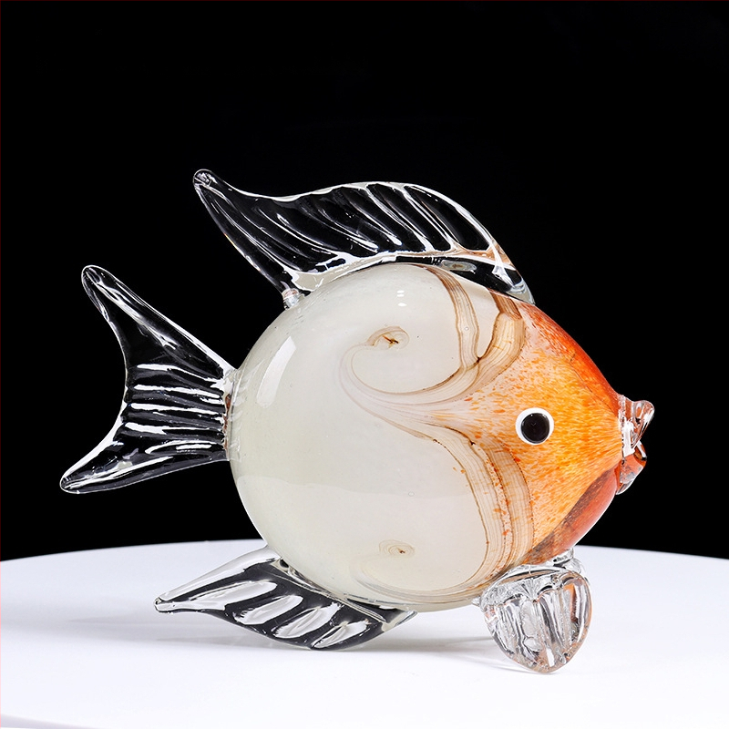 Kiss Fish stikla dekors – mūsdienīgs Jaunās Ķīnas stil, stikla materiāls, mārketinga dāvana, Ziemassvētku dāvana, zīmols Yajun