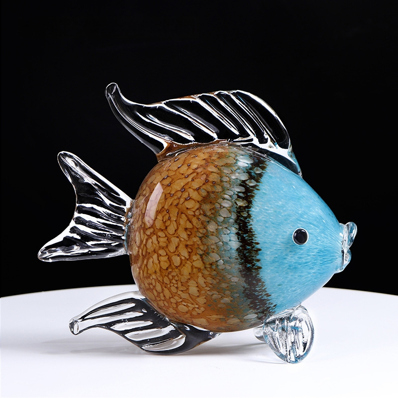 Kiss Fish stikla dekors – mūsdienīgs Jaunās Ķīnas stil, stikla materiāls, mārketinga dāvana, Ziemassvētku dāvana, zīmols Yajun