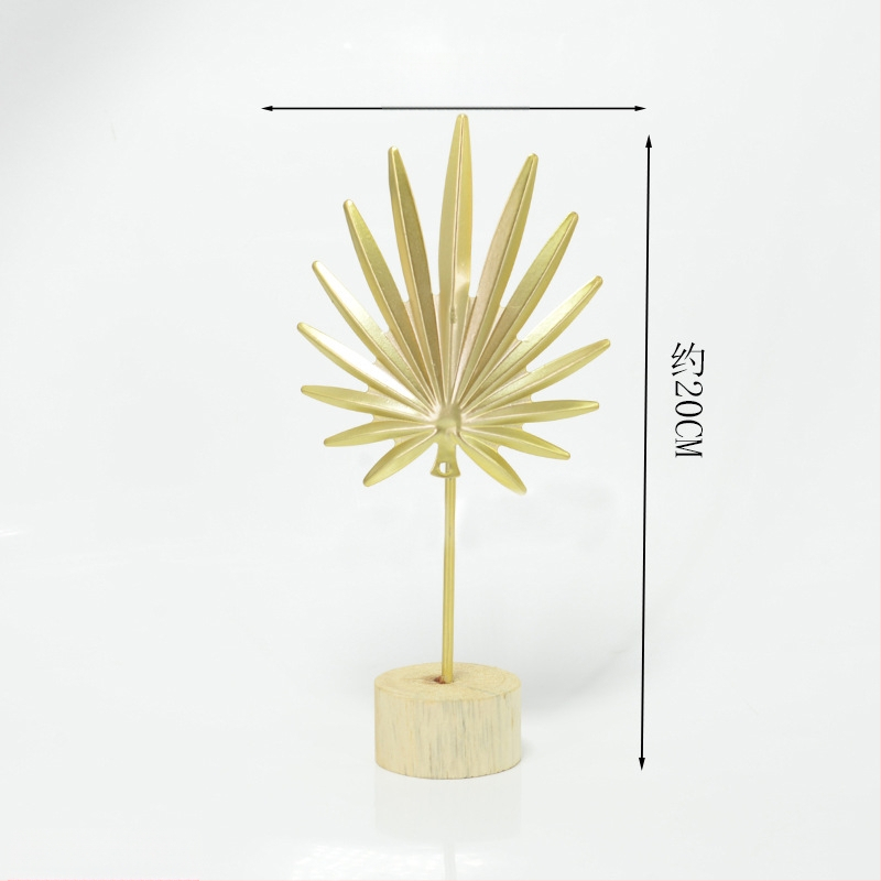 Ins-stila dzelzs ginkgo lapas dekors priekš ieejas, viesistabai, vīna skapim un birojai; metāls, elektroplatinga apdare, mūsdienīgs vienkāršs stils