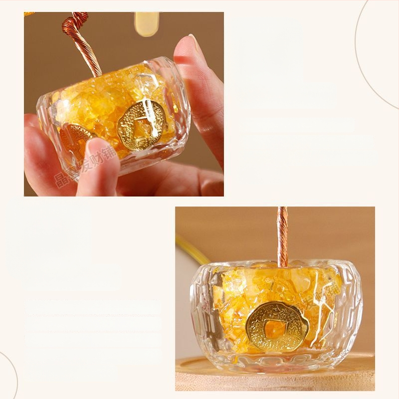 Bagātības koks – metāla, roku darbs dekors ķīniešu stilā automašīnām, galdam un mājām