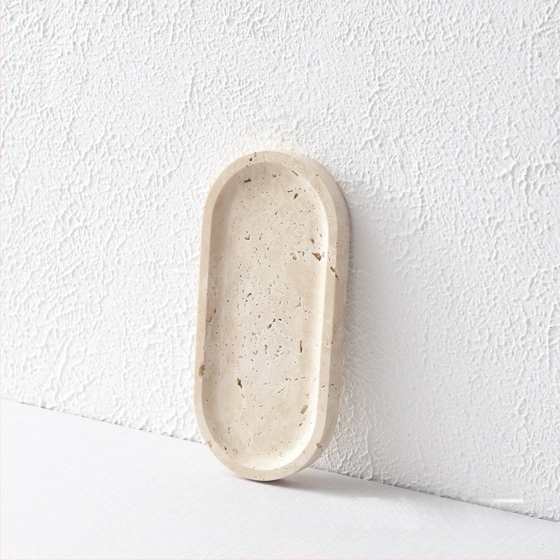 Aromaterapeutiline taldrik loodusliku marmoriaga, käsitöö, poleeritud pinnaga kate, kerge luksuse stiil, ehete kuvamiseks lauale