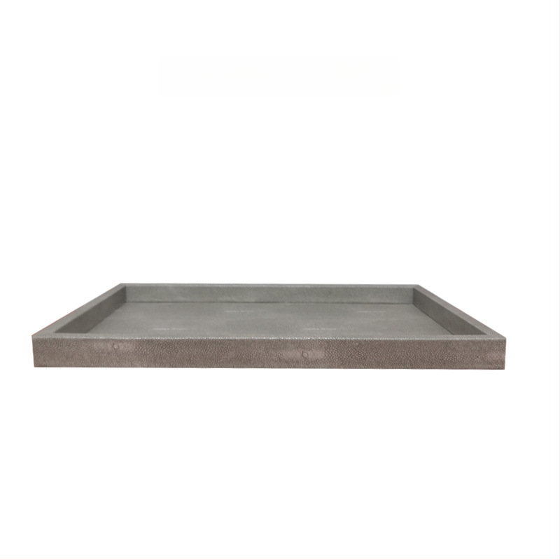 Elutoa dekoratiivne taldrik — lihtne ristkülikukujuline disain, Uus Hiina stiil, käsitöö; materjalid: puit, nahk, samet; pind: muu; pakkimine: kartongpakend