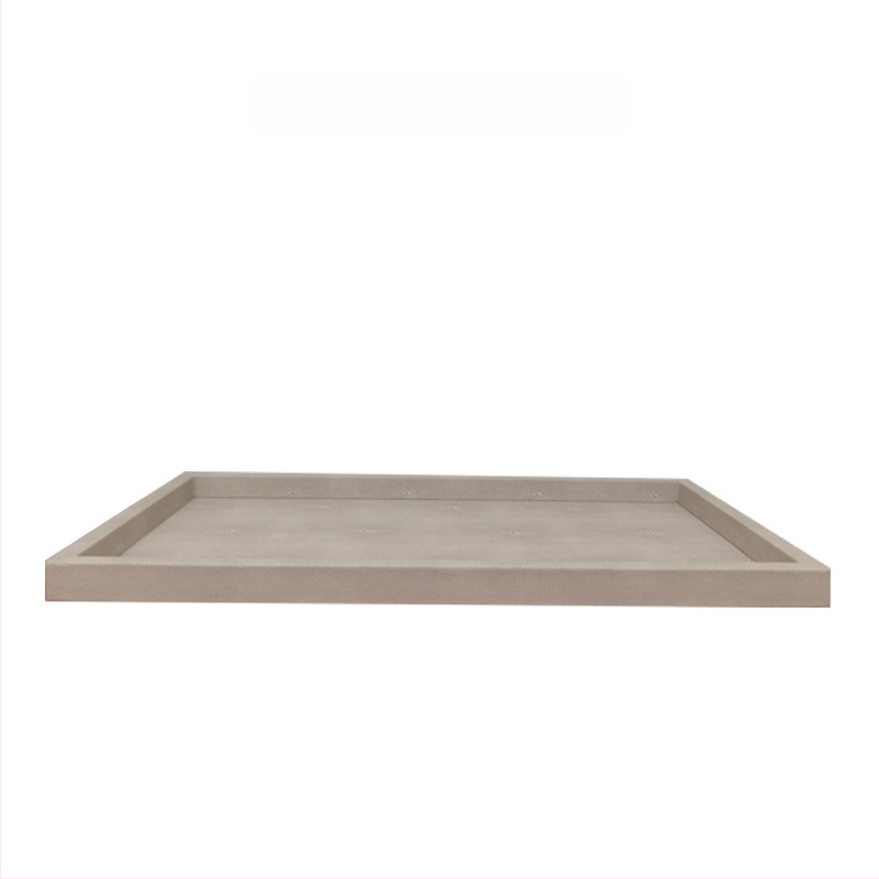 Elutoa dekoratiivne taldrik — lihtne ristkülikukujuline disain, Uus Hiina stiil, käsitöö; materjalid: puit, nahk, samet; pind: muu; pakkimine: kartongpakend