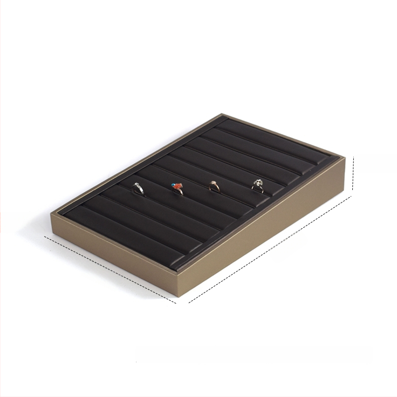 Vieno aukšto odinis papuošalų laikiklis su nuolydžia eksponavimo lėkštute