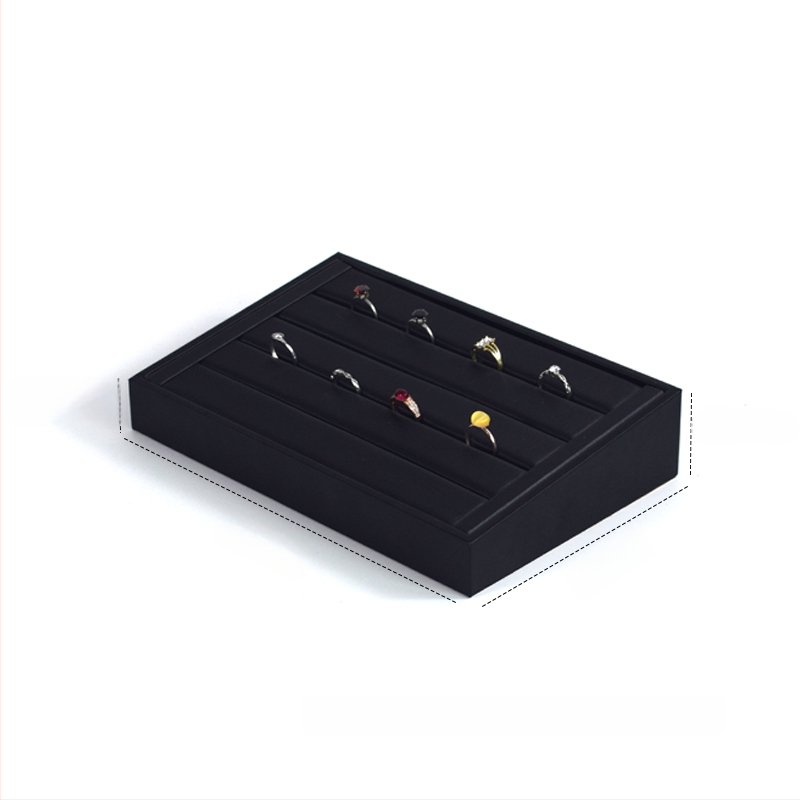 Vieno aukšto odinis papuošalų laikiklis su nuolydžia eksponavimo lėkštute