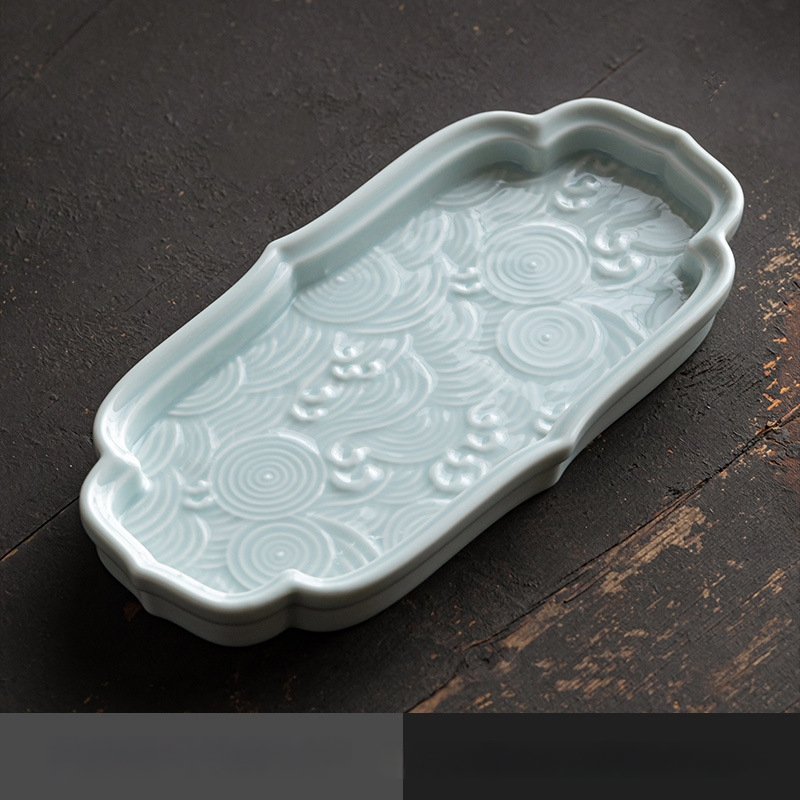 Portselanist puuviljade taldrik, hiina stiilis lihtne, kerge luksusretro disain, Wuxi Hall, Esmaklassiline kvaliteet